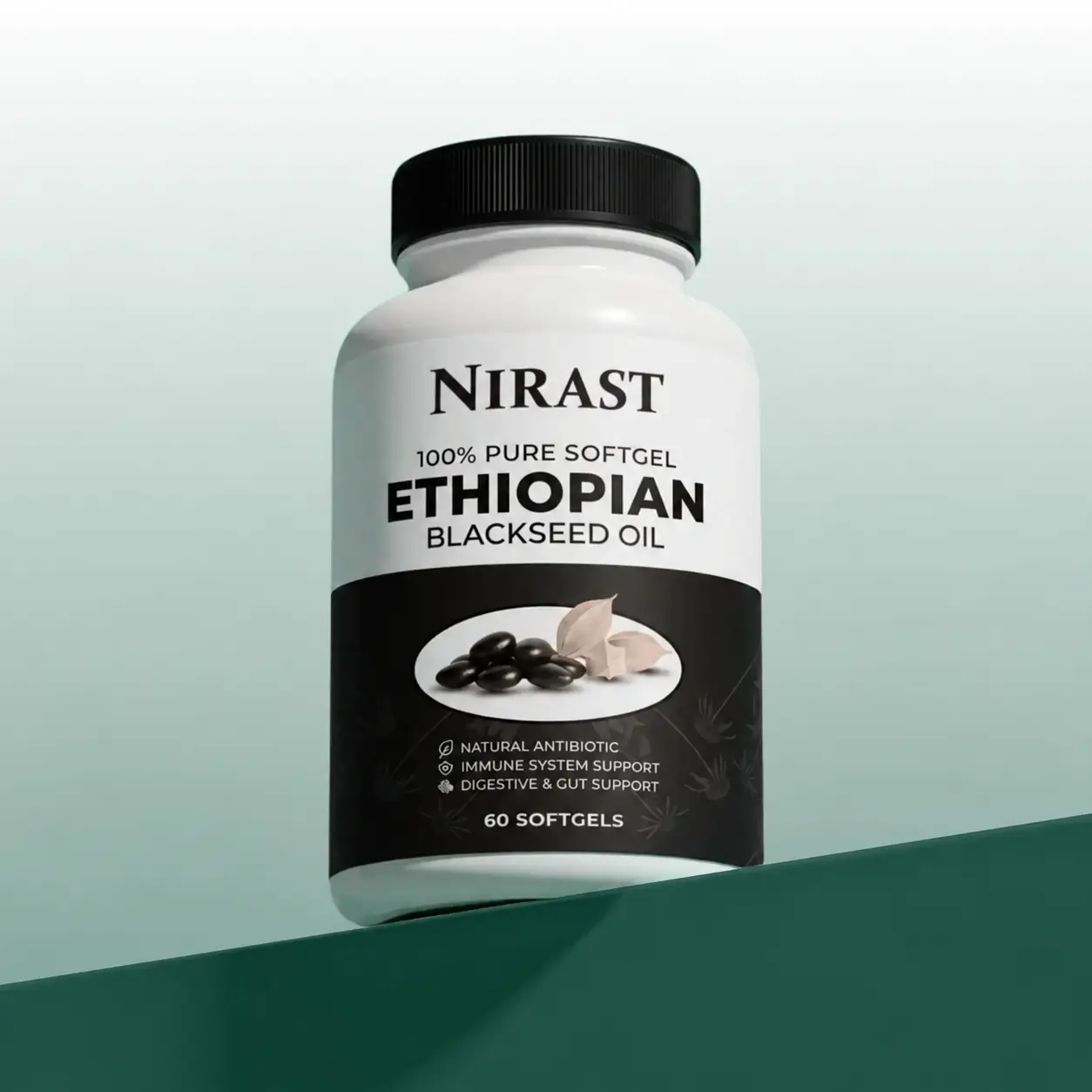 Nirast Ethiopian Black Seed Oil — 60 Softgels