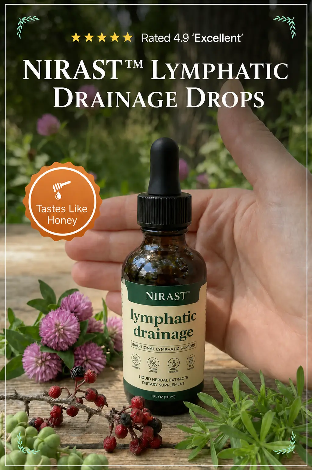 Nirast Lymphatic Drainage Drops bottle